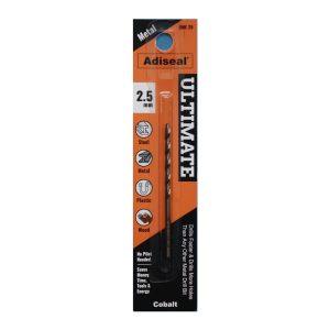 Ultimate metal drill bit 2.5mm. Drills faster and drills more holes than any other metal drill bit.