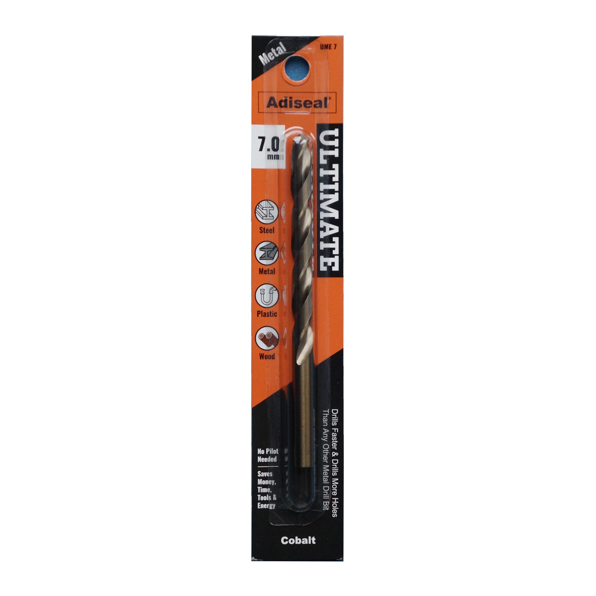 Ultimate metal drill bit 7mm. Drills faster and drills more holes than any other metal drill bit.